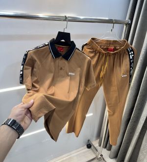 Hugo  Boss Brown Embroidery Logo Premium Classic Tracksuit 
