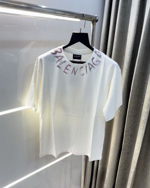 Balenciaga White Back Print Imported Oversized T-Shirt