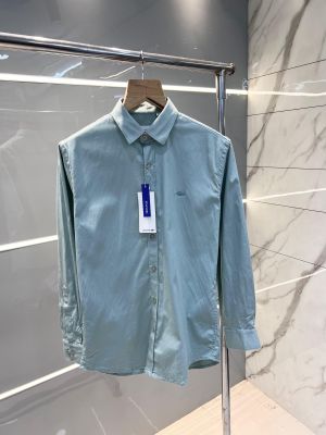 Lacost e Green Premium Shirt 100% Cotton Lycra With custom Branded Button Tagging And Brand Poly Bag 2851