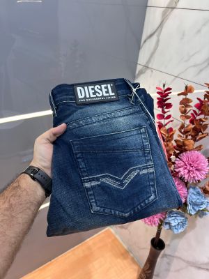 Diese L Blue Shade Premium Imported Stretchable Lycra Fabric Boot Cut Denim with Embroidered Design 3037