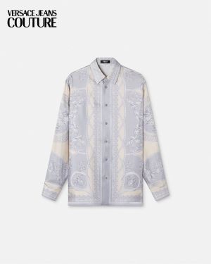 Versace Borroco Pack Full Sleeves Shirt Cream
