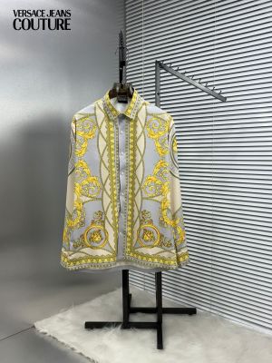 Versace Borroco Pack Full Sleeves Shirt White Gold