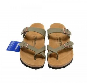 Birkenstock Mayari Birko Flor Olive Green Birkenstock Mayari Birko Flor Olive Green
