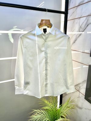 Arman_i Exchange Reflective White Premium Shirt With Brand Box Packing And Carry Bag F653-WH