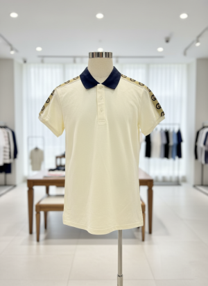 GUCC-I IMPORTED TRENDING POLO T-SHIRT CREAM