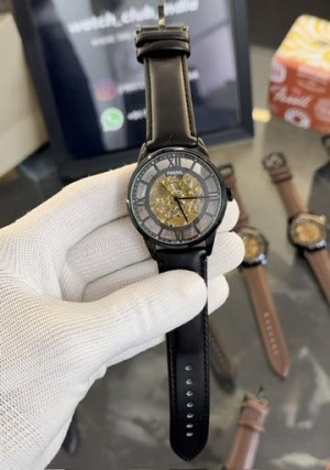 Fossil Townsman Leather Black With Brand Box