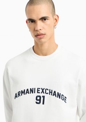 Arman i Exchange White Embroidery Logo Imported Premium Sweatshirt 