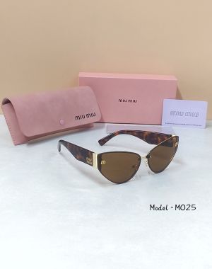 MIU MIU M025 BROWN WITH GOLD TOUCH DESIGNER STORE MODEL 136