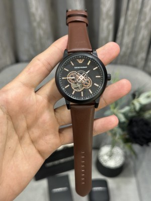 Armani Leather Auto Working Watch