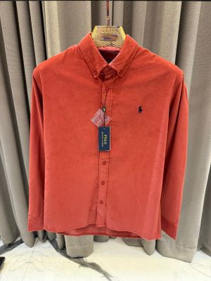 RALPH LAAUREN COUDROY SHIRTS ORANGE