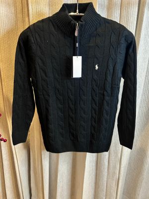 RALPH LAURE_N BLACK POLO KNITTED PULLOVER 