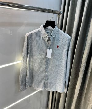 AMI PARIS BLACK WHITE PREMIUM FRONT LOGO SHIRT