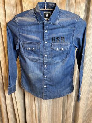 G STAR RAW BLUE WASH PREMIUM DENIM SHIRT