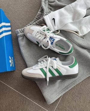 Adidaass samba white green