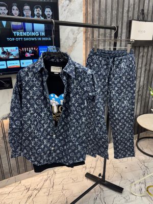 Louis.Vuitton.Imported.All.Over.Monogram.Denim.Fabric.Very.Premium.Full.Cord.Set.MR161