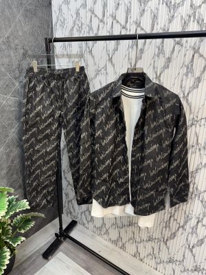 Balenciaga.Imported.All.Over.Letter.Printed.Very.Premium.Denim.Cord.Set.CS173