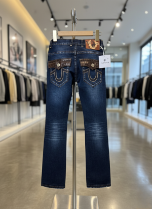 TRUE RELIGION CHARCOAL BLUE DENIM TRUE RELIGION CHARCOAL BLUE DENIM