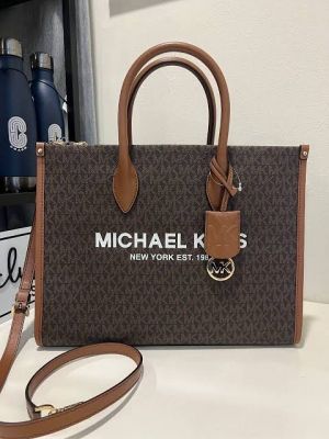  Michael_Kors Mirella East West Medium Tote Pearl coffee MK Signature 85