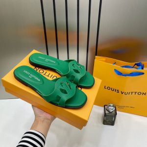 Louis_Vuitton_Lv_Isola_Green_Flat_Mule_For_Her_Wid_OG_Box_Carry_Bag_Green