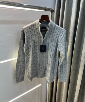 Fredperry Light Grey Knitted Premium Pull Over