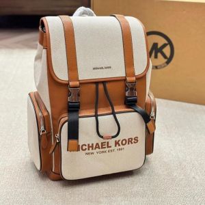Michael_Kors_Outlet_Unisex_Brown_Two-Tone_High_Quality_Canvas_Backpack_With_Dust_Cover_379301_Brown_Canvas