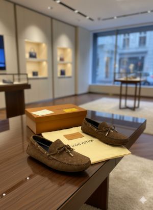  suede embossed luxury loafer brown