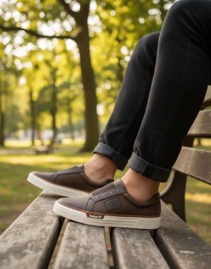 Timberlan.d Casual leather Sneaker Dark Brown