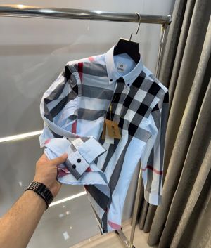 Burberr y Sky Blue Checks Premium Classic Shirt