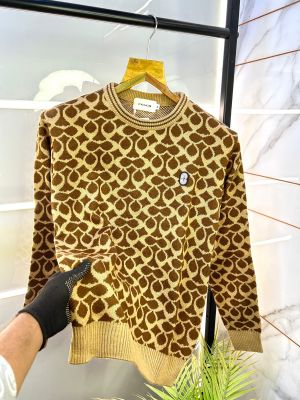 Coac h Monogram Print Brown Imported Super Premium Sweatshirts F1202-BRO