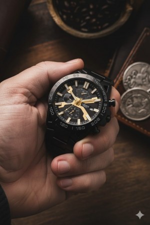 Casio Edifice Gold Black Casio Edifice Gold Black