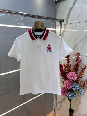 Tommy Hilfige R White Premium Cotton Pique fabric Polo Tshirt with Collar Design and Embroidered Logo 3078
