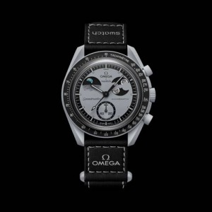 OMEGA X SWATCH MISSION TO THE MOON EARTHPHASE GREY BLACK