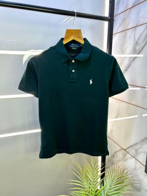 Ralph_Lauren Polo Green Premium Collar Neck T-shirt F2786-GR