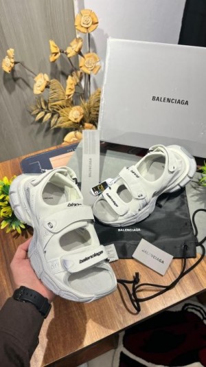 Balenciaga 3XL Logo Premium Sandal White