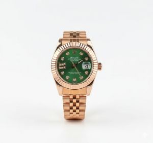Rolex_Women_Date_Only_Diamond_Rosegold_Green
