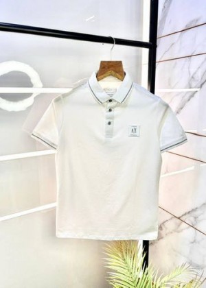 Arman i Exchange White Polo Neck Premium Collar T shirt F1459 WH