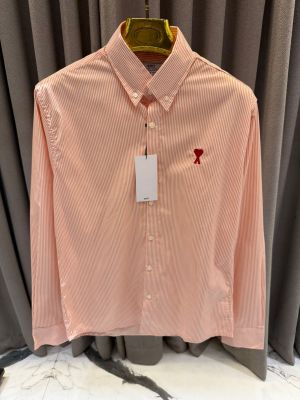 Ami Paris Lining Full Sleeves Shirt Orange