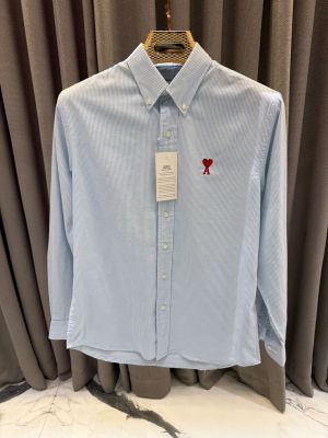 Ami Paris Lining Full Sleeves Shirt Sky