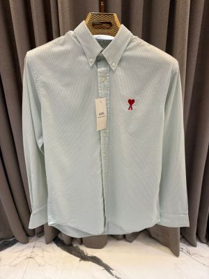 Ami Paris Lining Full Sleeves Shirt Green