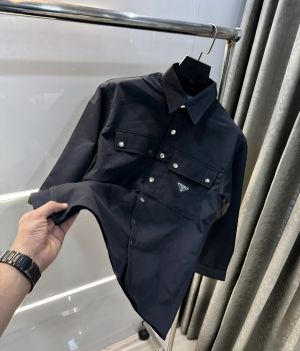 Prad a Milano Black Steel Logo Premium Shacket 
