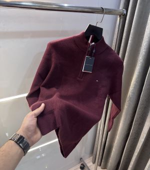 Tommy  Hilfiger Wine Knitted Classic Pull Over