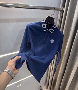 Versace Couture Petrol Blue Collar Look Imported Polo T-Shirt