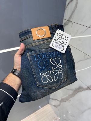 Loewe Green Shade Premium Imported Stretchable Lycra Fabric Boot Cut Denim with Embroidered Design 2949