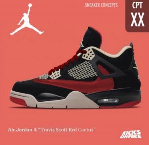Jordan Retro 4 Travis Scott Red Cactus Jordan Retro 4 Travis Scott Red Cactus