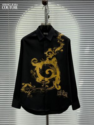Versace Couture Black Printed Premium Shirt With Box Packing And Carry Bag