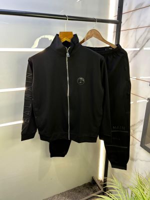 Balmai n Paris Black Imported Embossed Print Premium Track Suit Brand Carry Bag Packing F1669-BL