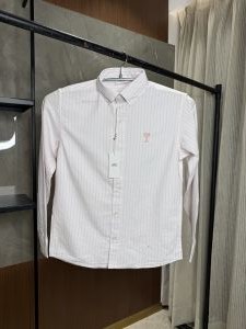 AMI PARIS PINK WHITE PREMIUM OXFORD SHIRT AMI PARIS PINK WHITE PREMIUM OXFORD SHIRT