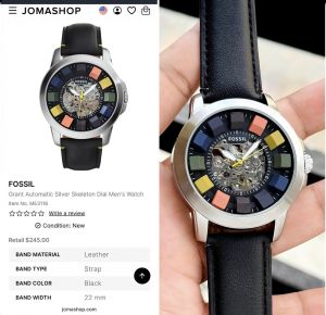 Fossi l Grant Skeleton Multicolor Automatic