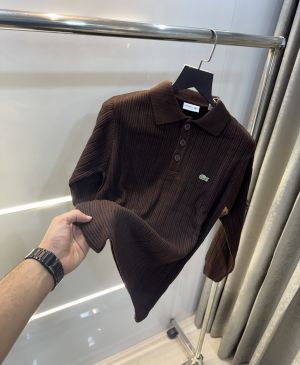 Lacost e Brown Embroidery Logo Knitted Classic Pull Over