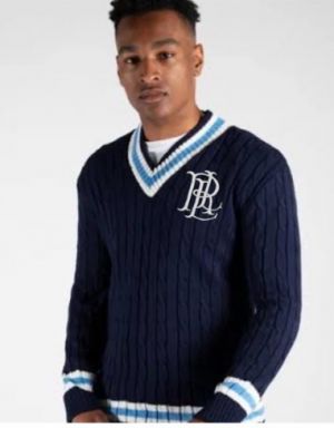 Ralph  Lauren Navy Blue Knitted Classic Pull Over